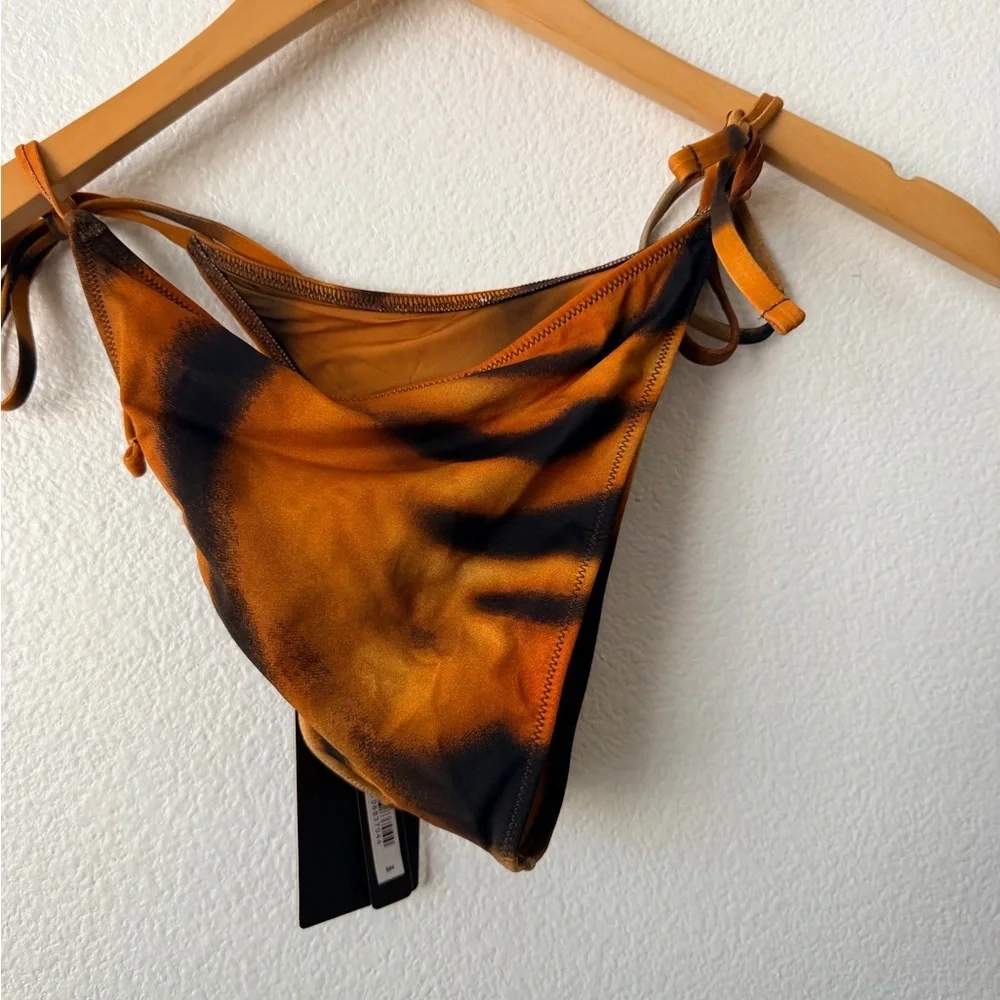 Roberto Cavalli x SKIMS Tiger Print Tie Side Bikini Bottom Size S NWT
